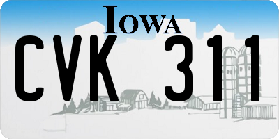 IA license plate CVK311