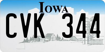 IA license plate CVK344