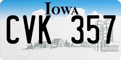 IA license plate CVK357