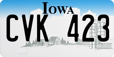 IA license plate CVK423