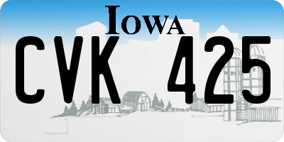 IA license plate CVK425