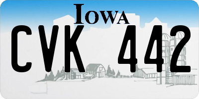 IA license plate CVK442