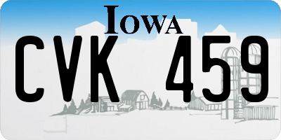 IA license plate CVK459
