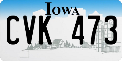 IA license plate CVK473