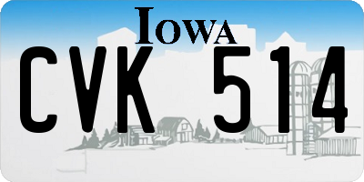 IA license plate CVK514
