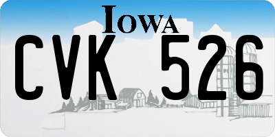 IA license plate CVK526