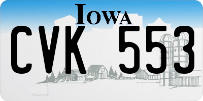 IA license plate CVK553