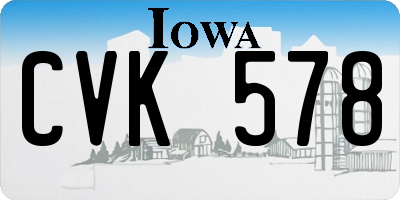 IA license plate CVK578