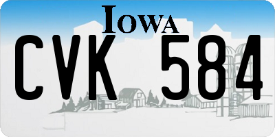 IA license plate CVK584