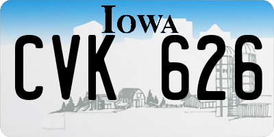 IA license plate CVK626