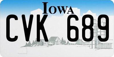 IA license plate CVK689