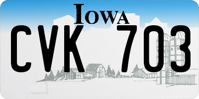 IA license plate CVK703