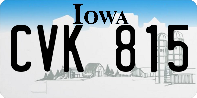 IA license plate CVK815