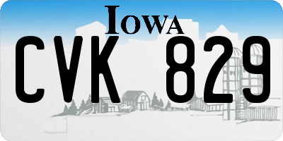IA license plate CVK829