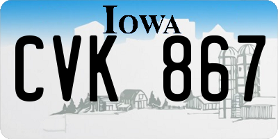 IA license plate CVK867