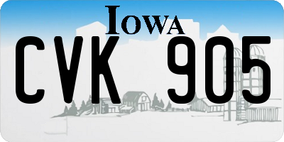IA license plate CVK905