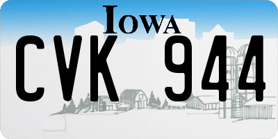IA license plate CVK944
