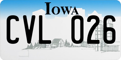 IA license plate CVL026