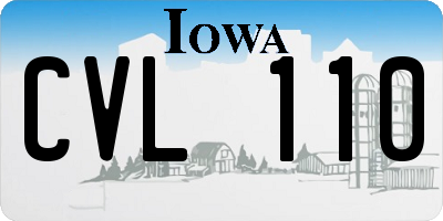 IA license plate CVL110