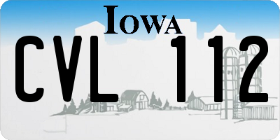 IA license plate CVL112
