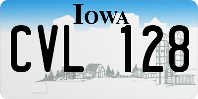 IA license plate CVL128