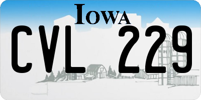 IA license plate CVL229