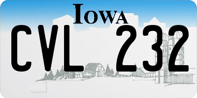 IA license plate CVL232