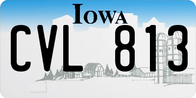 IA license plate CVL813