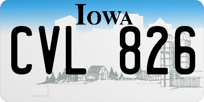 IA license plate CVL826