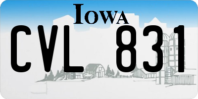 IA license plate CVL831