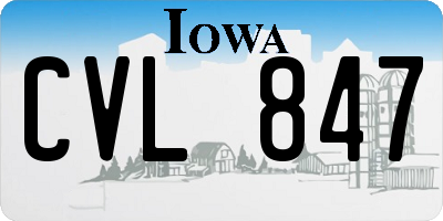 IA license plate CVL847