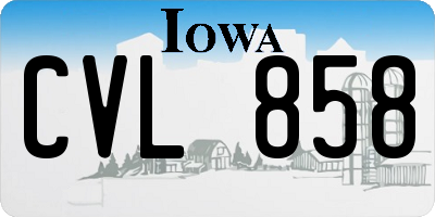 IA license plate CVL858