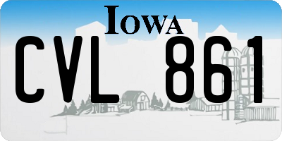 IA license plate CVL861