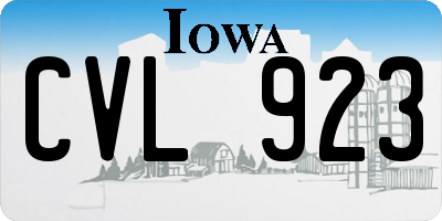 IA license plate CVL923