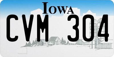 IA license plate CVM304