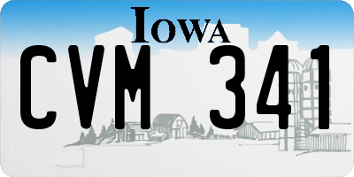 IA license plate CVM341