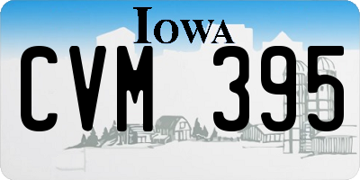 IA license plate CVM395