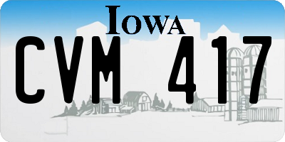 IA license plate CVM417