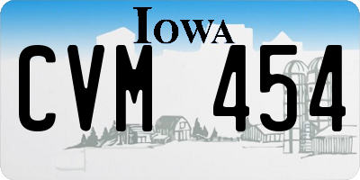 IA license plate CVM454