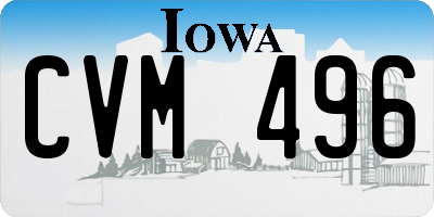 IA license plate CVM496