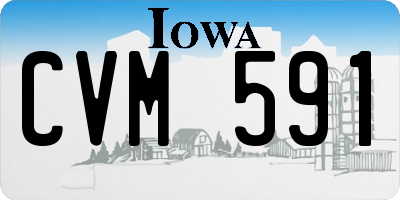 IA license plate CVM591