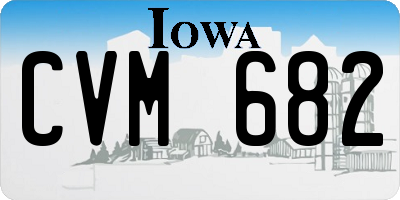 IA license plate CVM682