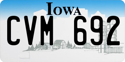 IA license plate CVM692