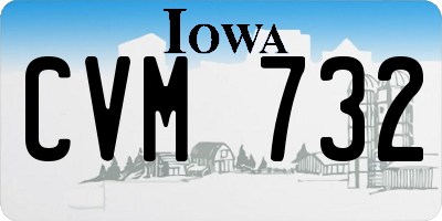 IA license plate CVM732