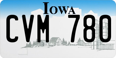 IA license plate CVM780