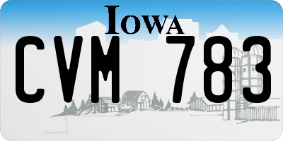 IA license plate CVM783
