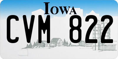 IA license plate CVM822