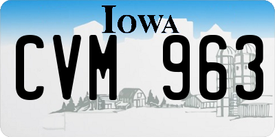 IA license plate CVM963