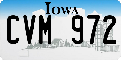 IA license plate CVM972