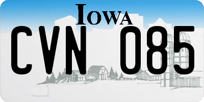 IA license plate CVN085
